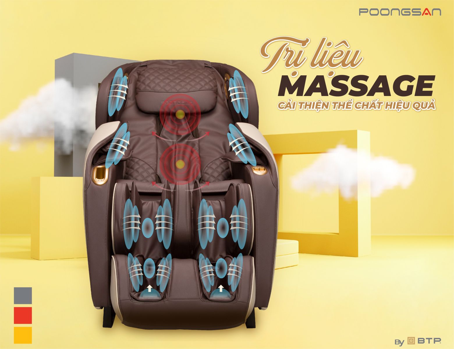 Ghế massage có tác dụng làm giảm nhịp tim, hơi thở sâu, giãn mạch máu khắp cơ thể Ghế massage có tác dụng làm giảm nhịp tim, hơi thở sâu, giãn mạch máu khắp cơ thể